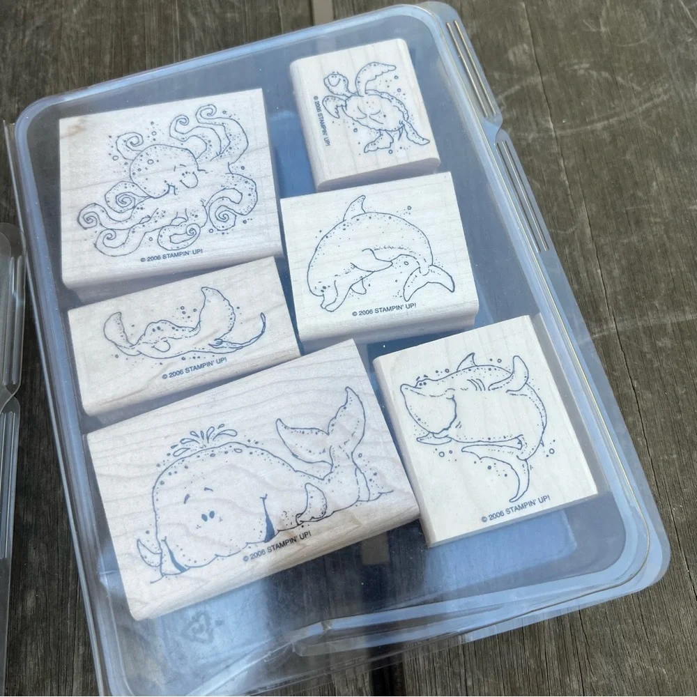 Vintage Early 2000s Stampin' Up Stamp Bundle of Five Sets New and Used Stamps